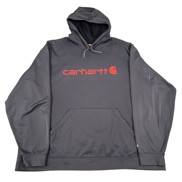 Carhartt Mens Relaxed Fit Grey Hoodie Sz 4XL - Picture 1 of 7